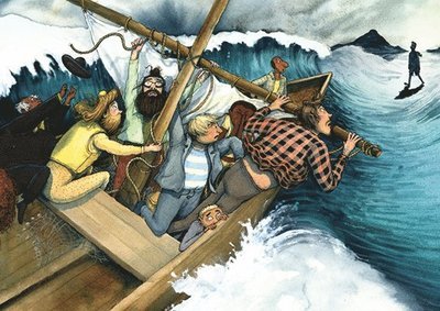Cover for Marcus-Gunnar Pettersson · Barnens bästa bibel: Vykort : Jesus går på vattnet (N/A) (2020)