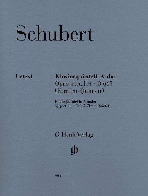 Klavierquin.Forelle.HN463 - Schubert - Bücher - SCHOTT & CO - 9790201804637 - 6. April 2018