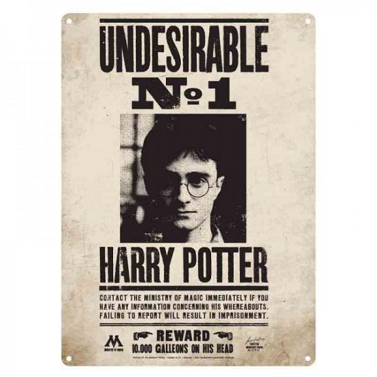 Harry Potter: Undesirable No 1 Metal Sign - Half Moon Bay - Merchandise - HALF MOON BAY - 5055453448638 - 