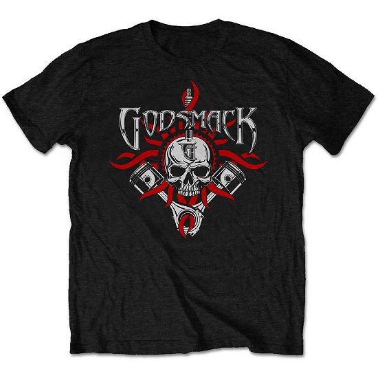 Godsmack Unisex T-Shirt: Chrome Pistons (Retail Pack) - Godsmack - Merchandise - Bandmerch - 5056170629638 - 