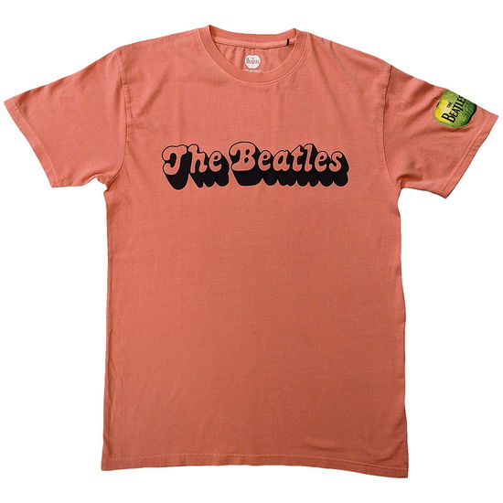 Cover for The Beatles · The Beatles Unisex T-Shirt: 70s Logo (Red) (Sleeve Print &amp; Wash Collection) (T-shirt) [size S] (2025)