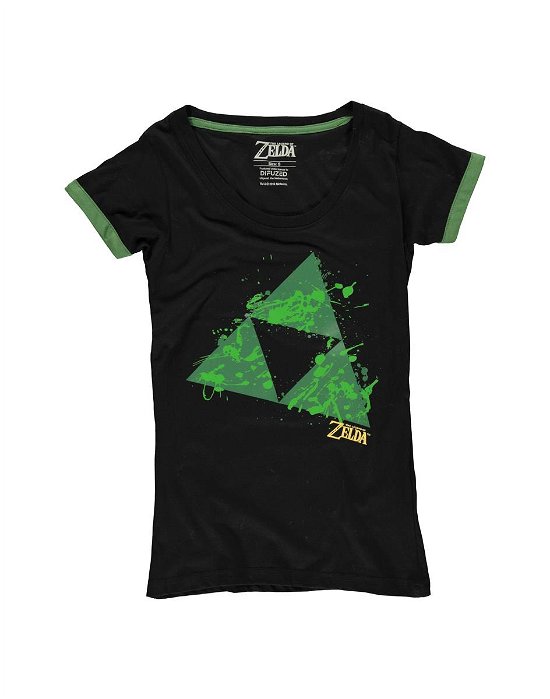 Cover for T-Shirt · ZELDA - Womens T-Shirt - Triforce Splatter (MERCH) [size S] (2019)