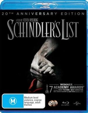 Schindler's List - Steven Spielberg - Films - UNIVERSAL SONY PICTURES P/L - 9317731097638 - 28 mars 2013