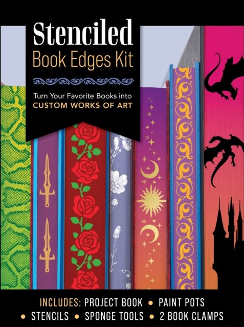 Cover for Editors of Chartwell Books · Stenciled Book Edges Kit: Turn Your Favorite Books into Custom Works of Art (Bok) (2024)