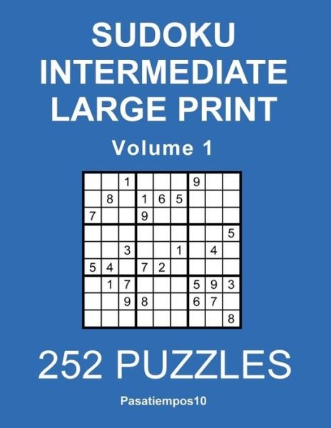 Cover for Pasatiempos10-English · Sudoku Intermediate Large Print - Volume 1 (Pocketbok) (2017)