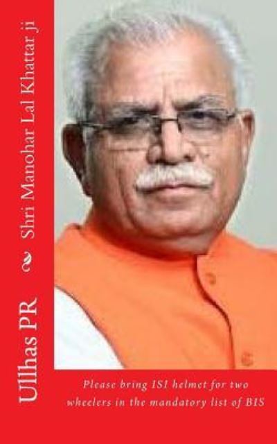 Cover for Ullhas Pr · Shri Manohar Lal Khattar Ji (Paperback Book) (2017)