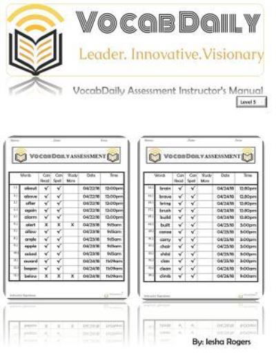 Cover for Iesha Rogers · Vocabdaily Instructor's Manual Level 5 (Paperback Bog) (2019)