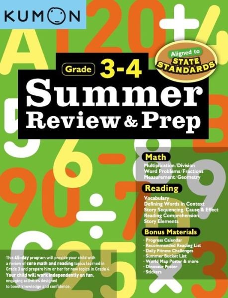 Summer Review & Prep: 3-4 - Kumon - Livros - Kumon Publishing North America, Inc - 9781941082638 - 18 de março de 2019
