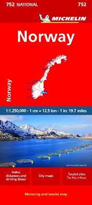 Norway - Michelin National Map 752 - Michelin - Kirjat - Michelin Editions des Voyages - 9782067259638 - torstai 27. huhtikuuta 2023