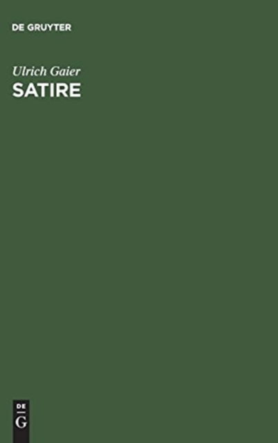 Cover for Gaier · Satire (Book) (1967)
