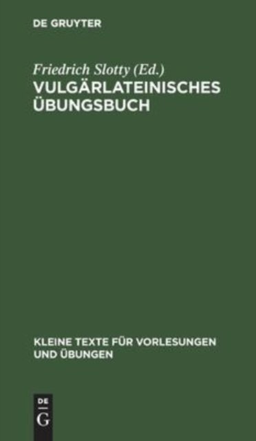 Cover for No Contributor · Vulgrlateinisches bungsbuch (Hardcover bog) (2019)