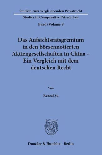 Cover for Su · Das Aufsichtsratsgremium in den börs (Book) (2020)