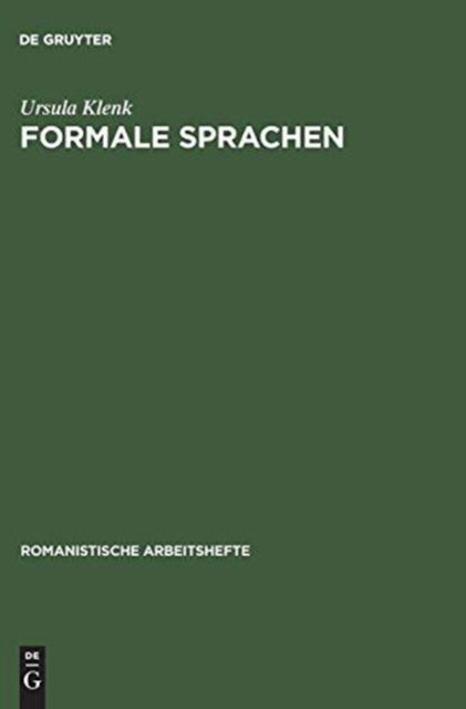 Cover for Ursula Klenk · Formale Sprachen (Book) (1980)