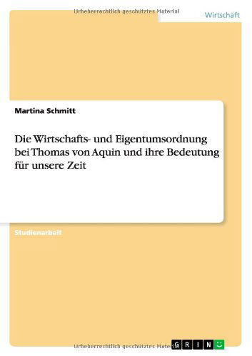 Cover for Schmitt · Die Wirtschafts- und Eigentumso (Bok) [German edition] (2014)