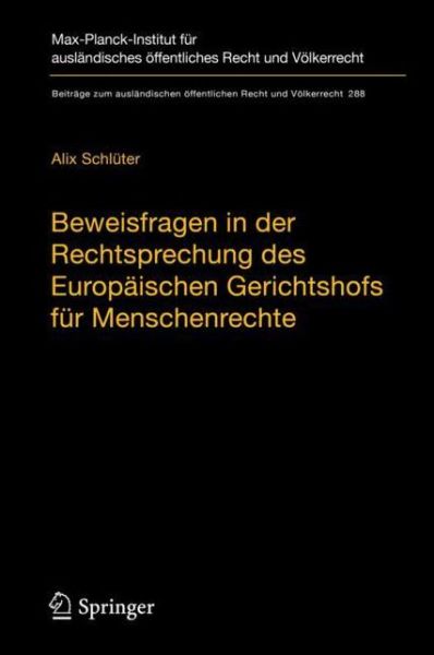 Cover for Schlüter · Beweisfragen in der Rechtsprec (Book) (2020)