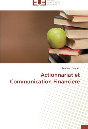 Cover for Marlène Cirodde · Actionnariat et Communication Financière (Paperback Book) [French edition] (2018)