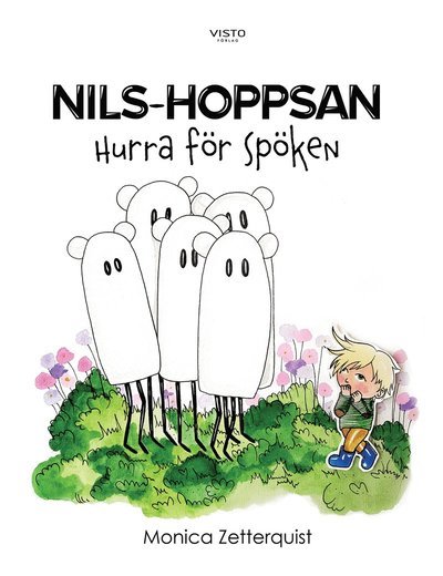 Cover for Monica Zetterquist · Nils-Hoppsan : Hurra för spöken (Inbunden Bok) (2023)