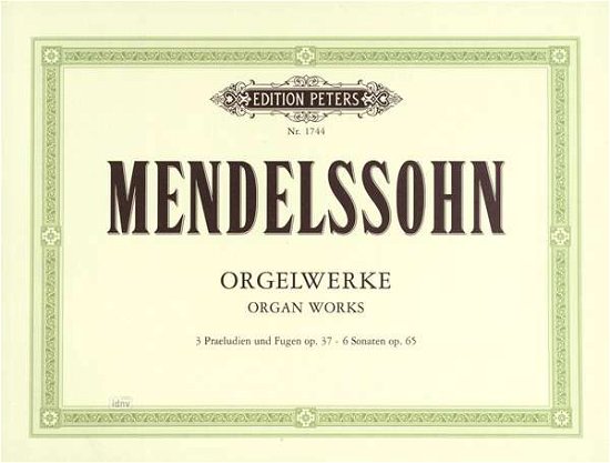 Cover for Felix Mendelssohn Bartholdy · Orgelwerke (Paperback Book) (2022)