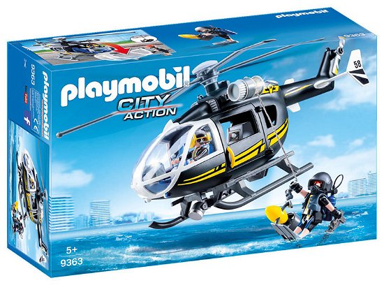 Cover for Playmobil · Playmobil City Action SWAT Helicopter with Working Winch 9363 (MERCH) (2019)
