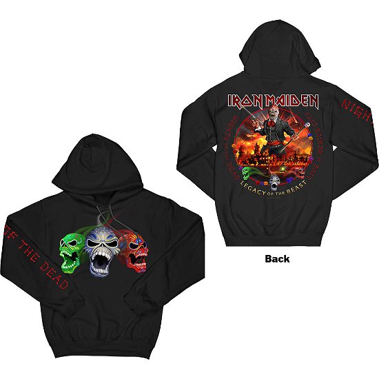 Cover for Iron Maiden · Iron Maiden Unisex Pullover Hoodie: LOTB Live Album (Back &amp; Sleeve Print) (Hoodie) [size S] [Black - Unisex edition]
