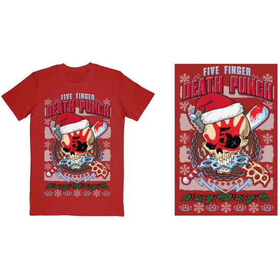 Cover for Five Finger Death Punch · Five Finger Death Punch Unisex T-Shirt: Zombie Kill Xmas (T-shirt) [size XL] [Red - Unisex edition]