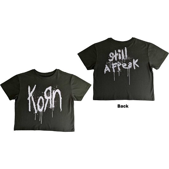 Korn Ladies Crop Top: Still A Freak (Back Print) - Korn - Mercancía -  - 5056561079639 - 
