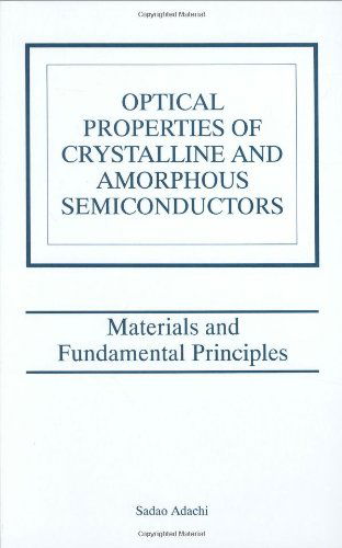 Cover for Sadao Adachi · Optical Properties of Crystalline Amorphous Semiconductors: Materials and Fundamental Principles (Hardcover Book) (1999)