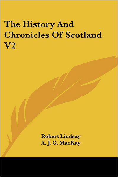 Cover for Robert Lindsay · The History and Chronicles of Scotland V2 (Paperback Book) (2007)