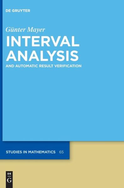 Cover for Mayer · Interval Analysis (Book) (2017)