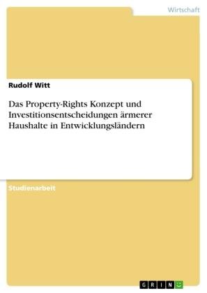 Cover for Witt · Das Property-Rights Konzept und In (Book) (2008)