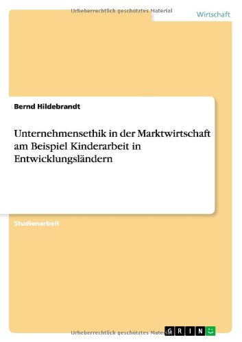 Cover for Hildebrandt · Unternehmensethik in der Ma (Book) [German edition] (2011)