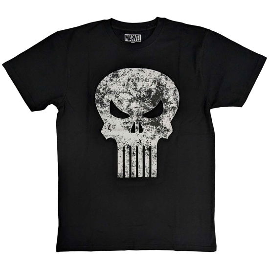 Marvel Comics Unisex T-Shirt: Punisher Distressed Logo - Marvel Comics - Marchandise -  - 5056561097640 - 