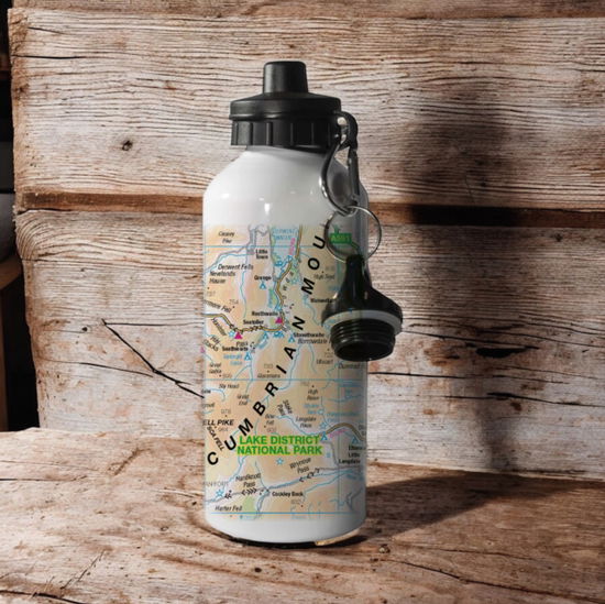 Cover for OS Map 600ml Metal Water Bottle - Lake District National Park (MERCH) (2025)