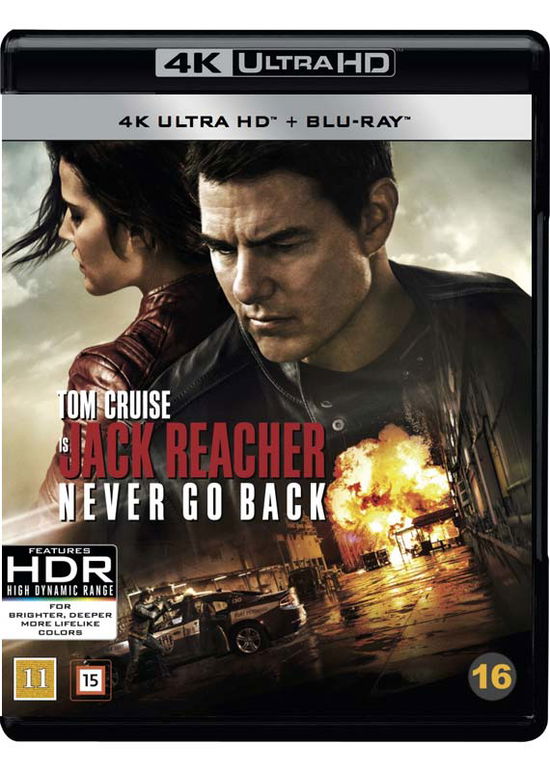 Cover for Tom Cruise · Jack Reacher 2 - Never Go Back (4K UHD + Blu-ray) (2017)