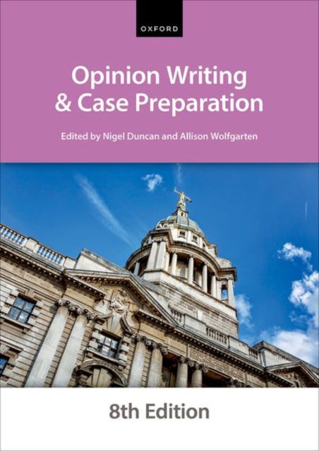 Cover for The City Law School · Opinion Writing and Case Preparation (Paperback Book) [8 Revised edition] (2024)