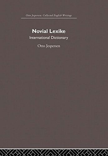 Cover for Otto Jespersen · Novial Lexike - Otto Jespersen (Pocketbok) (2013)