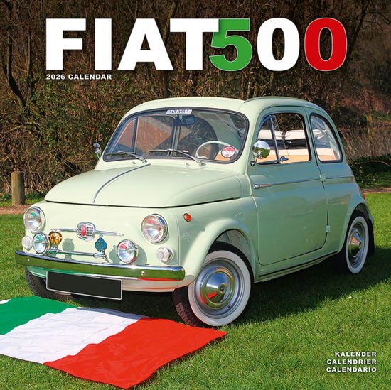 Cover for Fiat 500 Calendar 2026  Square Car Wall Calendar - 16 Month (Calendar) (2025)