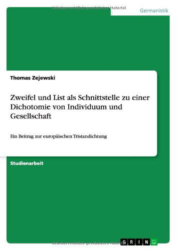 Cover for Zejewski · Zweifel und List als Schnittst (Book) [German edition] (2012)