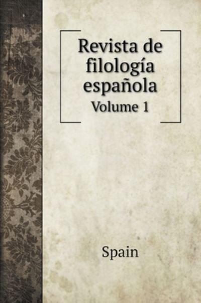 Cover for Spain · Revista de filologa espaola (Hardcover bog) (2022)