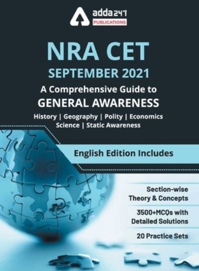 A Comprehensive Guide to General Awareness for NRA CET Exam - Adda247 - Kirjat - Metis Eduventures pvt ltd - 9789389924640 - tiistai 25. helmikuuta 2020