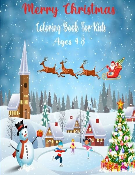 Cover for Majestic Coloring Publishing · Merry christmas coloring book for kids ages 4-8 (Paperback Book) (2020)