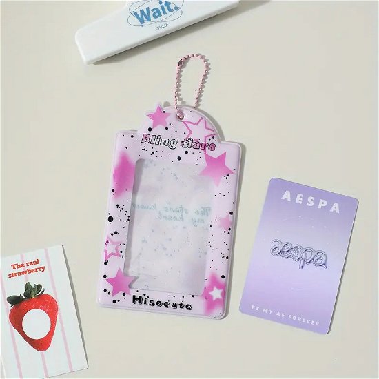 Cover for Transparent PVC Card Holder · Bling Stars (Keyring) [Pink Star edition] (2023)