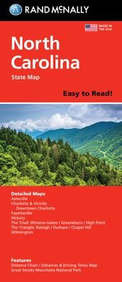 Cover for Rand McNally · Rand McNally Easy to Read Folded Map: North Carolina State Map (Landkarten) (2021)