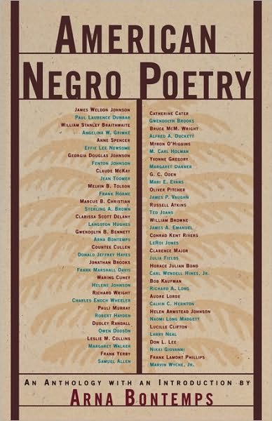 Cover for Arna Wendell Bontemps · American Negro Poetry: an Anthology (Rev) (Pocketbok) (1995)