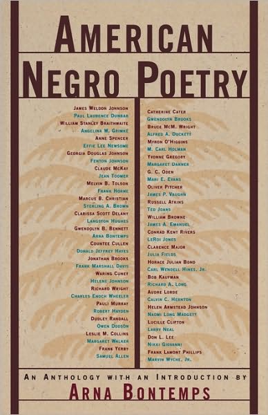 Cover for Arna Wendell Bontemps · American Negro Poetry: an Anthology (Rev) (Paperback Book) (1995)