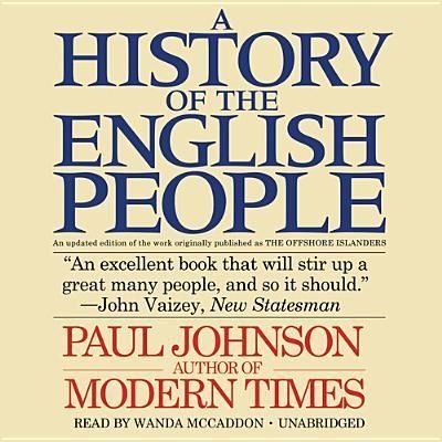 Cover for Paul Johnson · A History of the English People (CD) (2013)