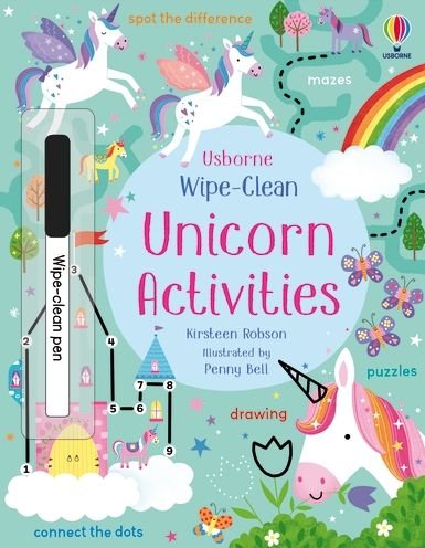 Wipe-Clean Unicorn Activities - Wipe-clean Activities - Kirsteen Robson - Kirjat - Usborne Publishing Ltd - 9781474995641 - torstai 3. helmikuuta 2022