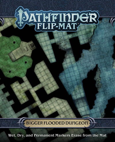 Pathfinder Flip-Mat: Bigger Flooded Dungeon - Jason A. Engle - Juego de mesa - Paizo Publishing, LLC - 9781640781641 - 29 de octubre de 2019