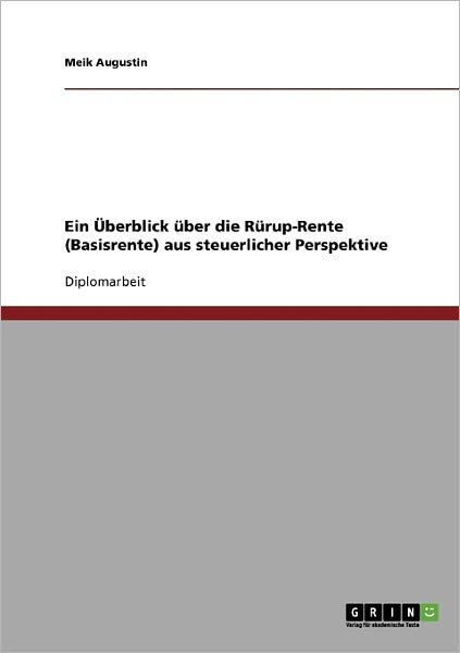 Cover for Augustin · Rürup-Rente (Book)