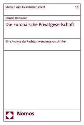 Cover for Hartmann · Die Europäische Privatgesellsc (Bog) (2019)